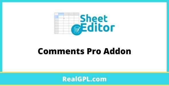 WP Sheet Editor Comments Pro Addon gpl
