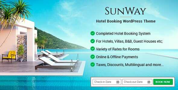 Sunway Hotel Booking WordPress Theme GPL