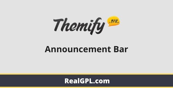 Themify Announcement Bar realgpl