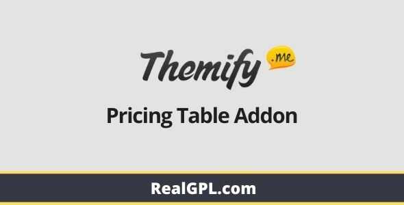Themify Builder Pricing Table Addon gpl