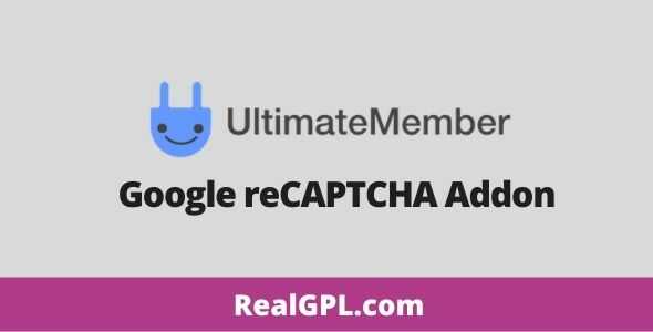 Ultimate Member Google reCAPTCHA Addon gpl