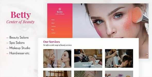 Betty Beauty Salon WordPress Theme gpl