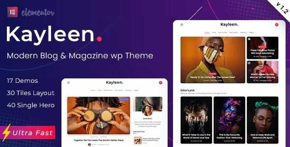 Kayleen Blog & Magazine WordPress Theme gpl