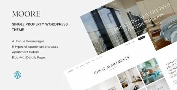 Moore Single Property WordPress Theme GPL