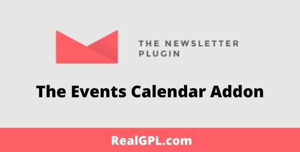 Newsletter The Events Calendar Addon GPL