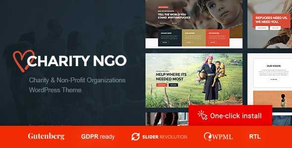 Ngo Charity Donation WordPress Theme GPL