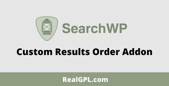 SearchWP Custom Results Order Addon