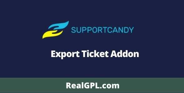 SupportCandy Export Ticket Addon GPL
