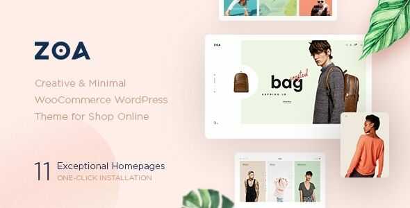 Zoa Minimalist Elementor WooCommerce Theme gpl