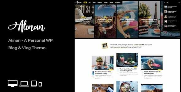 Alinan WP - A Personal WordPress Blog and Vlog Theme gpl