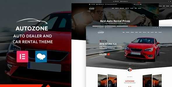 Autozone Auto Dealer & Car Rental Theme gpl