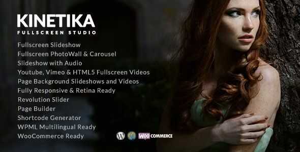 Kinetika Fullscreen Photography Theme gpl
