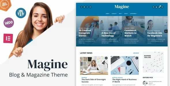 Magine Business Blog WordPress Theme GPL