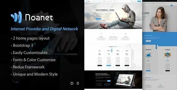 Noanet - Internet Provider And Digital Network WordPress Theme gpl