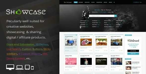 Showcase WordPress Masonry Blog Theme gpl