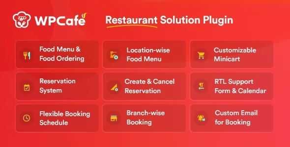 WP Cafe GPL – Restaurant Reservation, Food Menu & Food Ordering for WooCommerce
