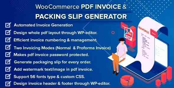 WooCommerce PDF Invoice & Packing Slip Generator gpl