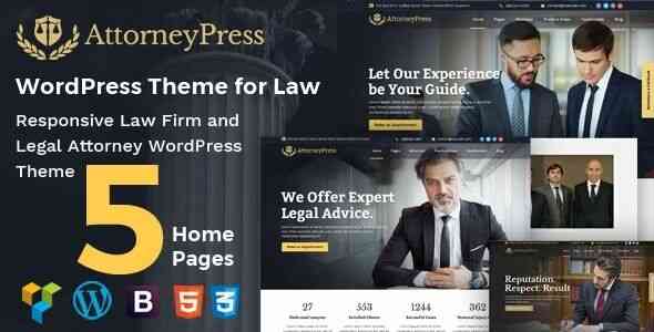 Attorney Press Lawyer WordPress Theme GPL