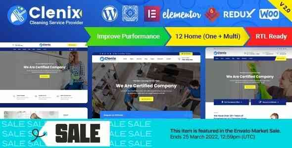 Clenix Cleaning Services WordPress Theme GPL