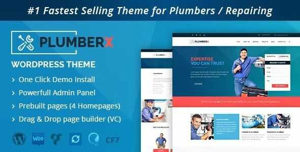 Plumber Theme GPL – Construction and Repairing WordPress Theme