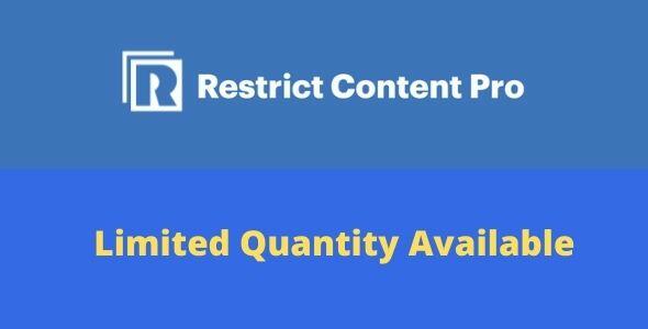 Restrict Content Pro – Limited Quantity Available GPL