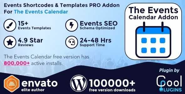 The Events Calendar Shortcode and Templates Pro addon gpl
