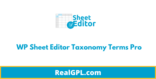 WP Sheet Editor Taxonomy Terms Pro GPL