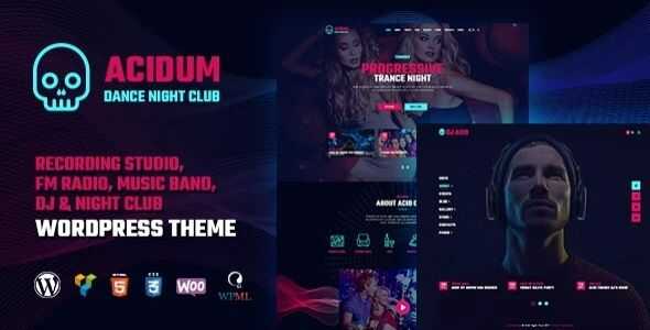 Acidum Night Club WordPress Theme gpl