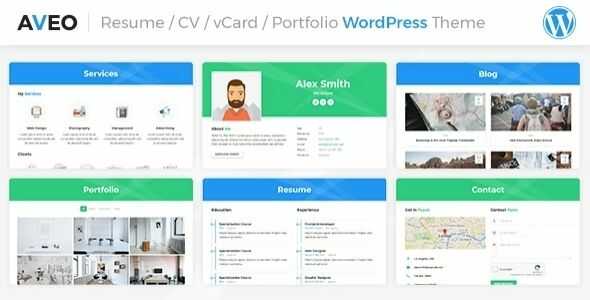 Aveo WordPress CV/Resume Theme GPL