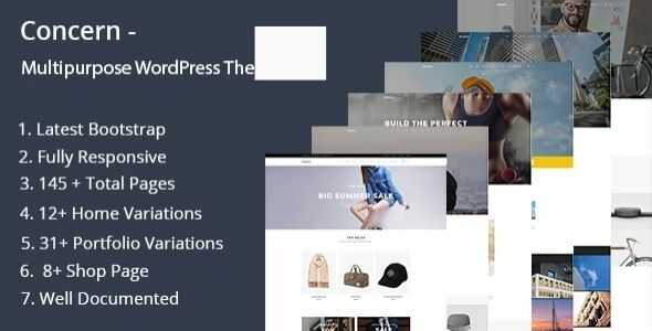 Concern Multipurpose and Portfolio WordPress Theme gpl