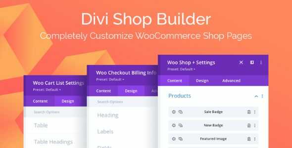 Divi Shop Builder For WooCommerce GPL