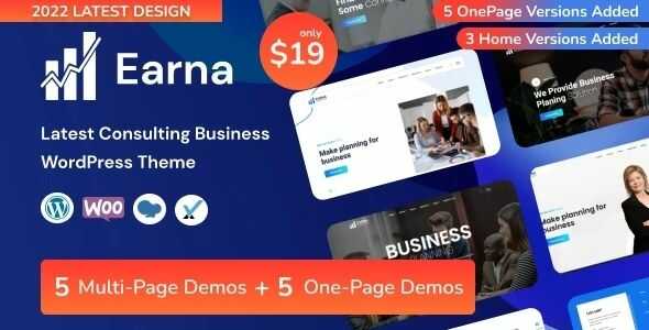 Earna Consulting Business WordPress Theme gpl