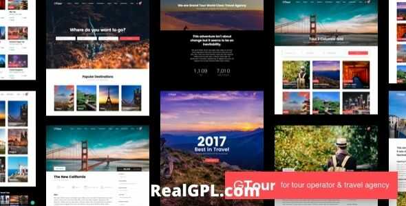 Grand Tour Travel Agency WordPress Theme GPL