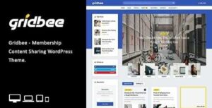 Gridbee Content Sharing WordPress Theme gpl