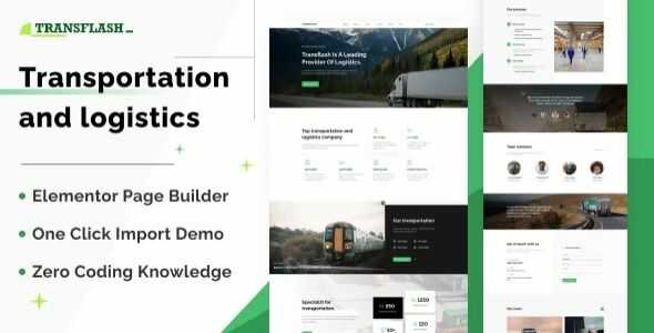 Transflash Transportation and Logistics WordPress Theme gpl