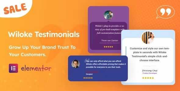 Wiloke Testimonials Addon for Elementor gpl