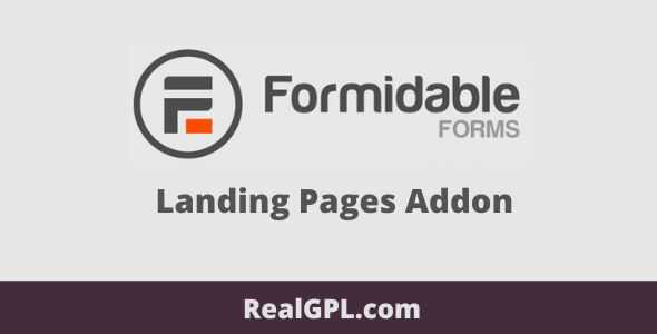 Formidable Forms Landing Pages Addon GPL