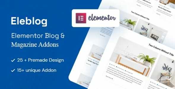 Eleblog GPL – Elementor Magazine and Blog Addons