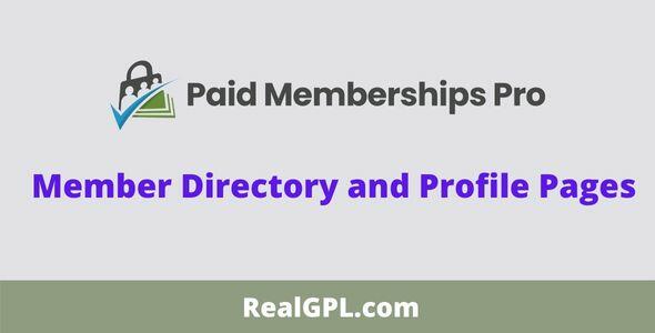 Member Directory and Profile Pages Addon GPL – Paid Memberships Pro