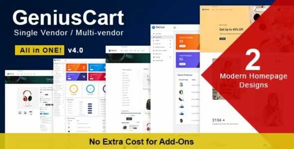 GeniusCart GPL - Single or Multi vendor Ecommerce System