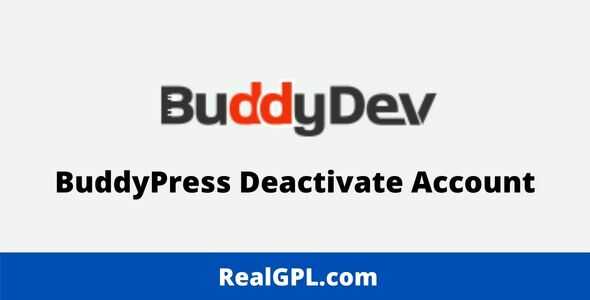 BuddyPress Deactivate Account gpl