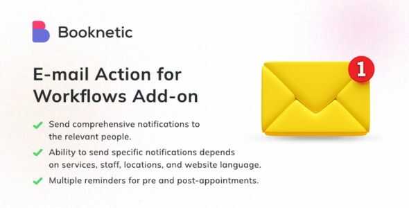 Email action for Booknetic workflows GPL