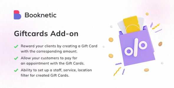 Giftcards for Booknetic Addon GPL