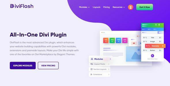 DiviFlash All Divi Modules In One Divi Plugins GPL