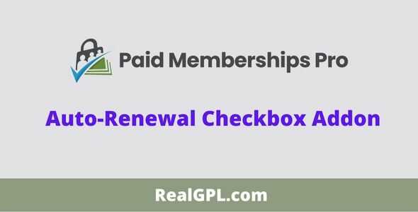 Paid Memberships Pro Auto-Renewal Checkbox GPL