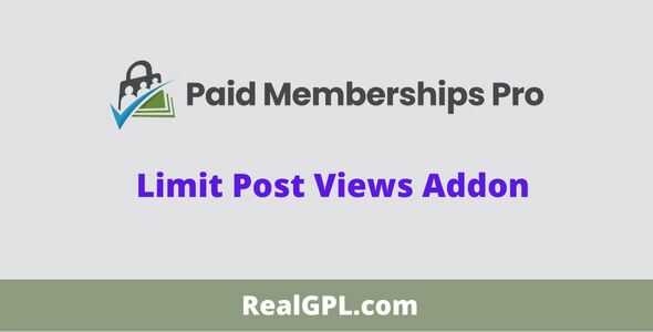 Paid Memberships Pro Limit Post Views Addon GPL