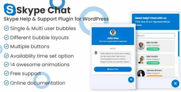 Skype Chat Support Pro WordPress Plugin GPL
