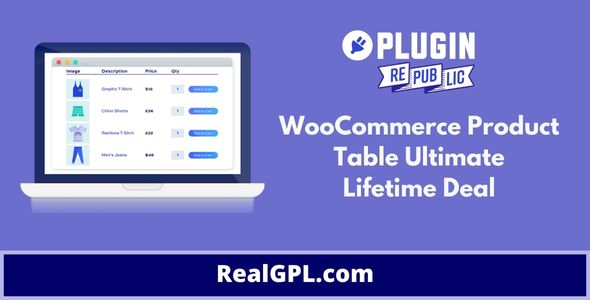 WooCommerce Product Table Ultimate Lifetime Deal