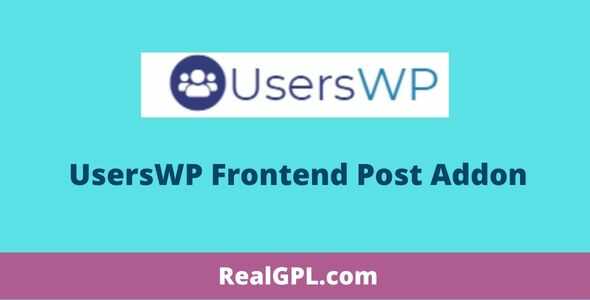 UsersWP Frontend Post Addon GPL