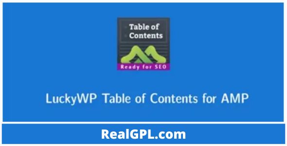 AMP LuckyWP Table of Contents GPL